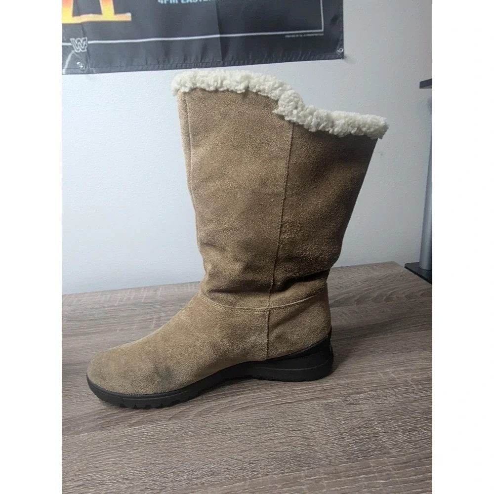 Lauren Ralph Lauren Tadina Suede Boots Shearling Lined Winter‎ Womens 9.5B